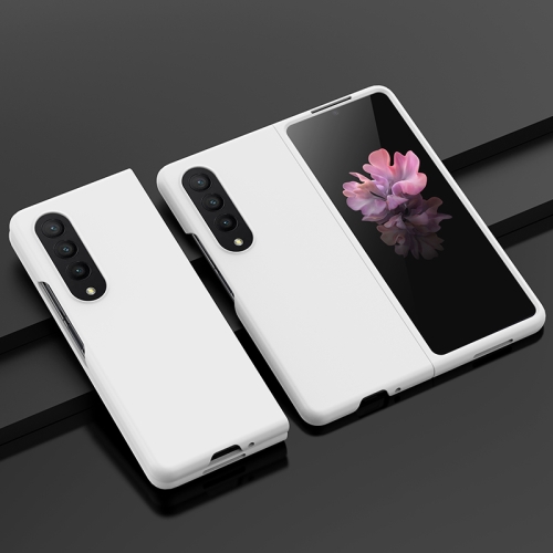 

For Samsung Galaxy Z Fold4 Big Hole Fuel Injection PC Skin Feel Phone Case(White)