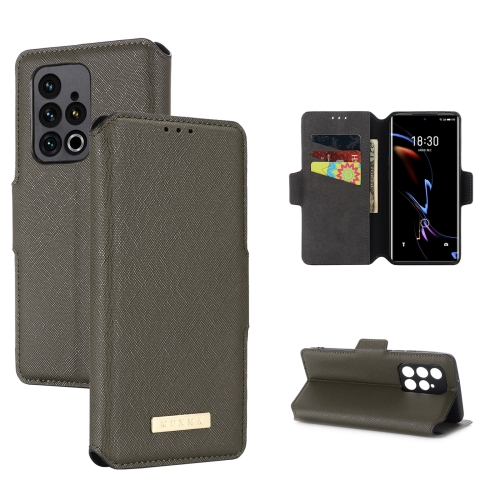 

For Meizu 18 Pro MUXMA MX115 Cross Texture Oil Edge Flip Leather Phone Case(Grey)