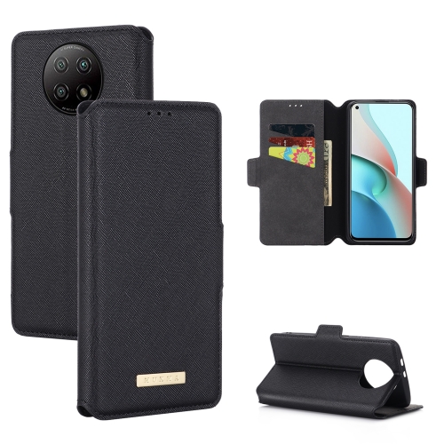 

For Xiaomi Redmi Note 9 5G / 9T 5G MUXMA MX115 Cross Texture Oil Edge Flip Leather Phone Case(Black)