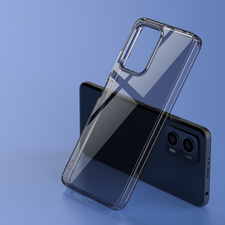 

For Xiaomi Redmi Note 11T Pro Ice Crystal PC + TPU Phone Case(Transparent Black)