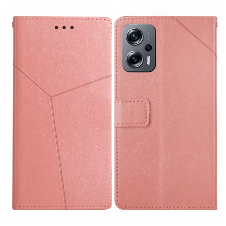 

For Xiaomi Poco X4 GT Y Stitching Horizontal Flip Leather Phone Case(Rose Gold)