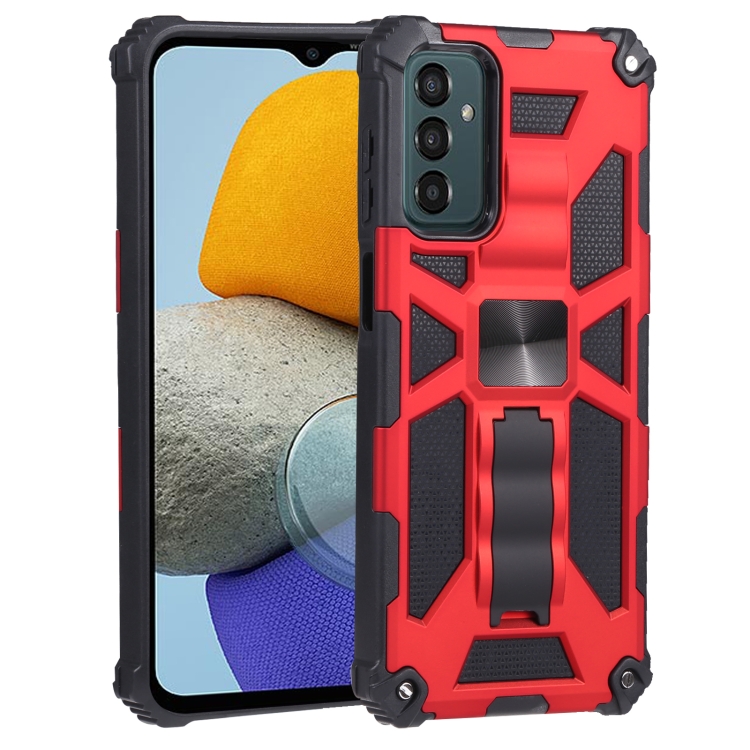 

For Samsung Galaxy M23 5G / M13 4G Shockproof TPU + PC Magnetic Phone Case with Holder(Red)