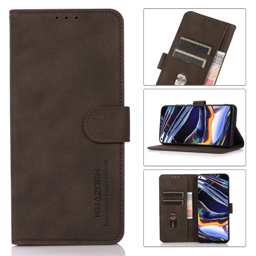 For OPPO Reno8 Pro KHAZNEH Matte Texture Leather Phone Case(Brown)