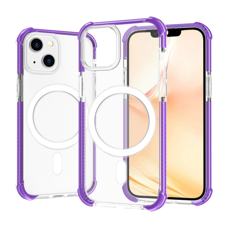 

For iPhone 14 Magsafe Magnetic Acrylic Shockproof Phone Case (Purple)