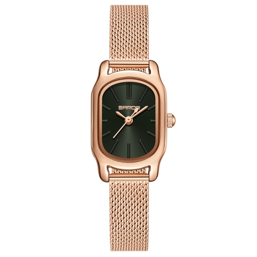 

SANDA 1104 Mini Dial Waterproof Lady Quartz Watch, Style:Mesh Band(Green)