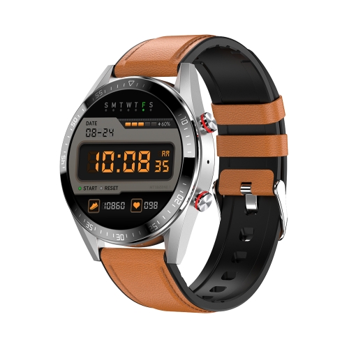 

Z18 1.39 inch AMOLED Screen Smart Watch, Support Heart Rate Monitoring/Blood Pressure Monitoring, Strap Material:Leather(Brown)