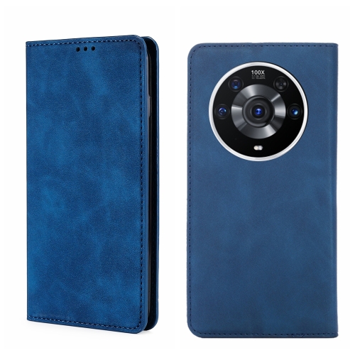 

For Honor Magic3 Pro Skin Feel Magnetic Horizontal Flip Leather Phone Case(Blue)