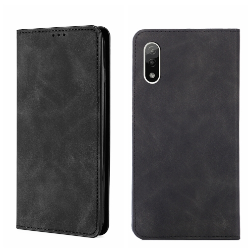 

For Sony Xperia ACE II Skin Feel Magnetic Horizontal Flip Leather Phone Case(Black)