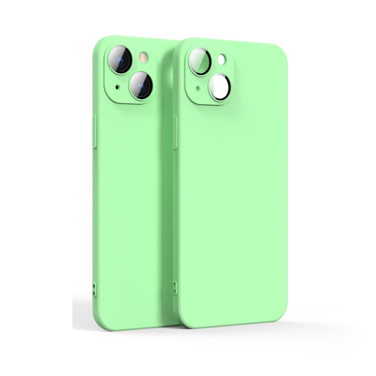 

Lens Glass Film Liquid State Phone Case For iPhone 13(Green)