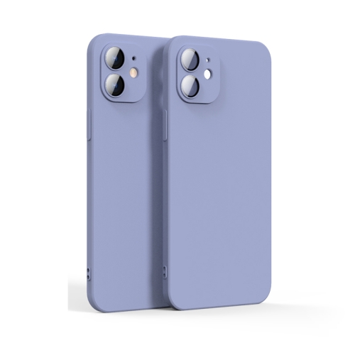 

Lens Glass Film Liquid State Phone Case For iPhone 12(Purple)