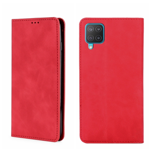 

For Samsung Galaxy M12/F12 Skin Feel Magnetic Horizontal Flip Leather Phone Case(Red)