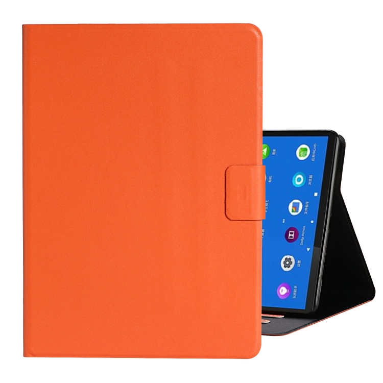 

For Lenovo Tab M10 3rd Gen Solid Color Smart Leather Tablet Case(Orange)