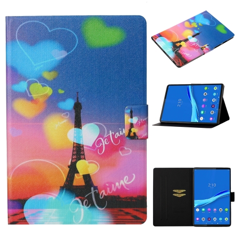 

For Lenovo Tab M10 Plus 10.6 3rd Gen 2022 Voltage Coloured Drawing Smart Leather Tablet Case(Romantic Tower)