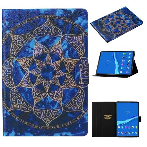 

For Lenovo Tab M10 3rd Gen Voltage Coloured Drawing Smart Leather Tablet Case(Blue Mandala)