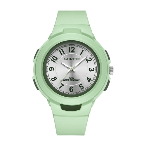 SANDA 6095 Student Sports Waterproof Electronic Watch(Green)