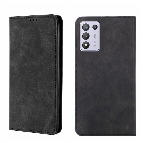 

For OPPO K9s/Realme Q3s Skin Feel Magnetic Horizontal Flip Leather Phone Case(Black)