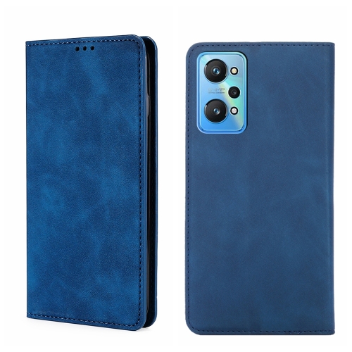 

For OPPO Realme GT Neo2 5G Skin Feel Magnetic Horizontal Flip Leather Phone Case(Blue)