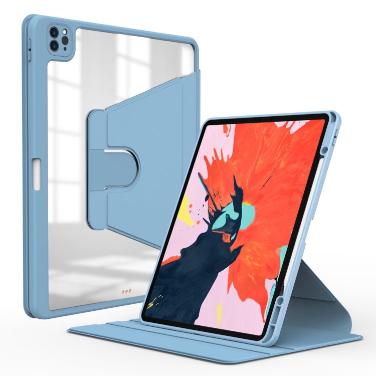 

WIWU Rotary Leather Tablet Case For iPad Pro 12.9 2021 / 2020 / 2018(Blue)