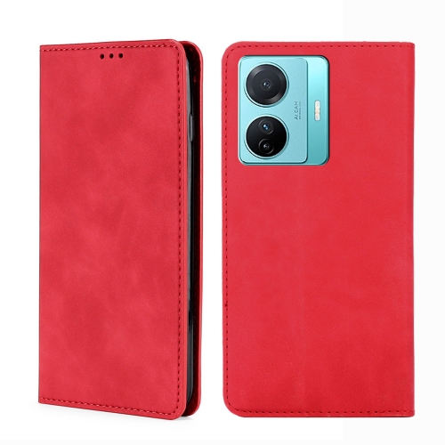 

For vivo S15e 5G/T1 Snapdragon 778G Skin Feel Magnetic Horizontal Flip Leather Phone Case(Red)