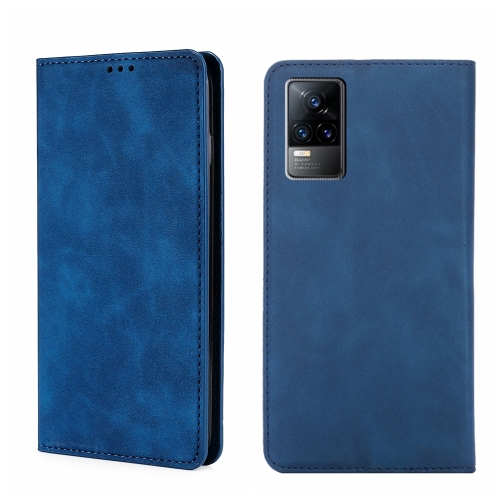 

For vivo V21e 4G/Y73 2021 Skin Feel Magnetic Horizontal Flip Leather Phone Case(Blue)