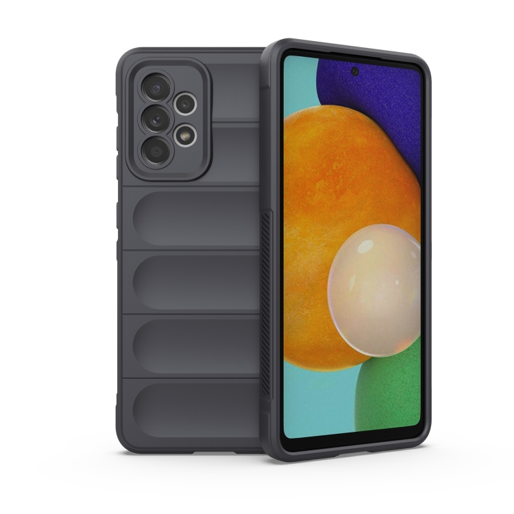 

For Samsung Galaxy A52 5G Magic Shield TPU + Flannel Phone Case(Dark Grey)