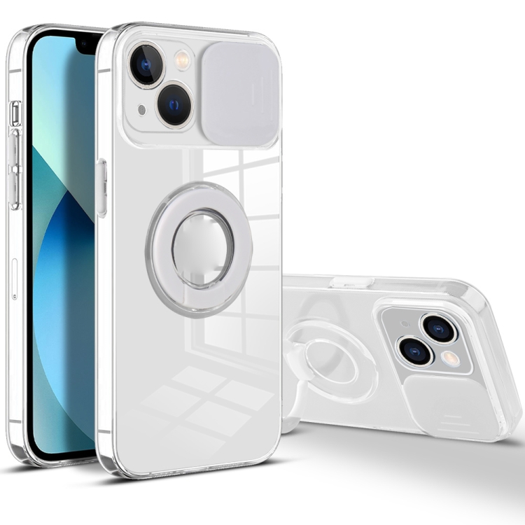 

For iPhone 13 Sliding Camera Cover Design TPU Phone Case(White)