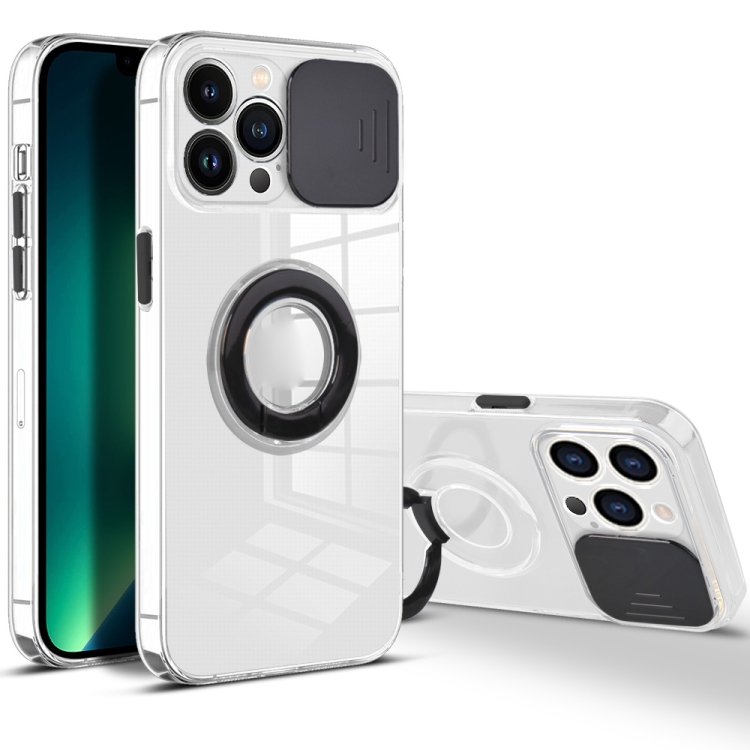 

For iPhone 13 Pro Max Sliding Camera Cover Design TPU Phone Case (Black)