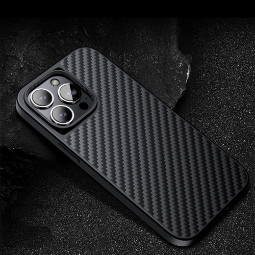 Wlons Aramid Fiber MagSafe Magnetic Phone Case For iPhone 13 Pro(Black)