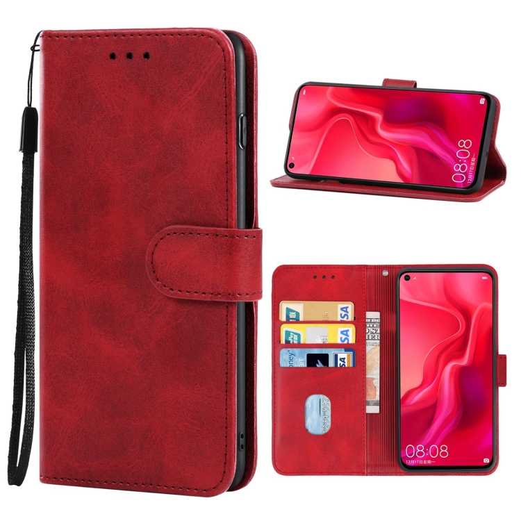 

For Huawei nova 4 Leather Phone Case(Red)