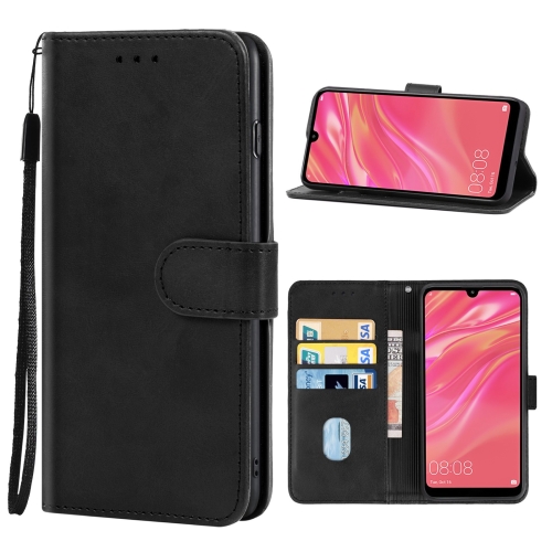 

For Huawei Y7 2019 Leather Phone Case(Black)