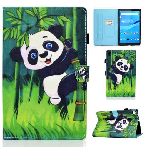 

For Lenovo Tab M10 Plus 10.6 3rd Gen 2022 Colored Drawing Stitching Smart Leather Tablet Case(Panda)