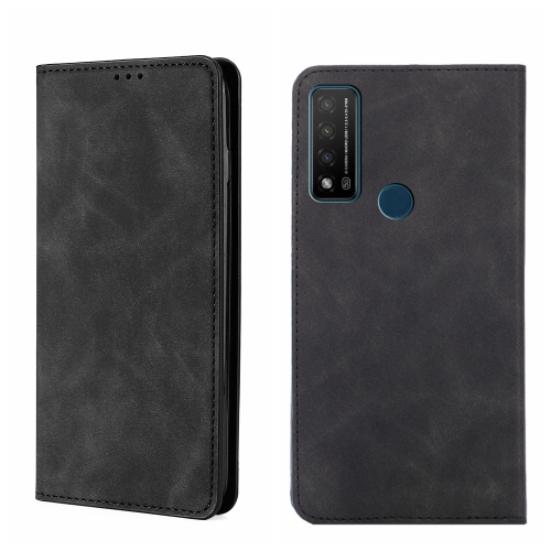 

For TCL 20 R 5G/Bremen/20AX 5G Skin Feel Magnetic Horizontal Flip Leather Phone Case(Black)