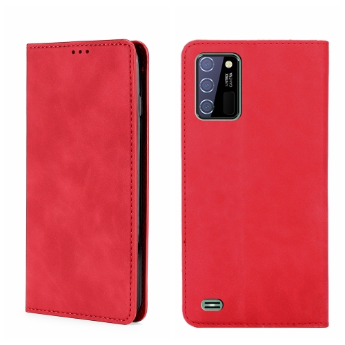 

For Oukitel C25 Skin Feel Magnetic Horizontal Flip Leather Phone Case(Red)