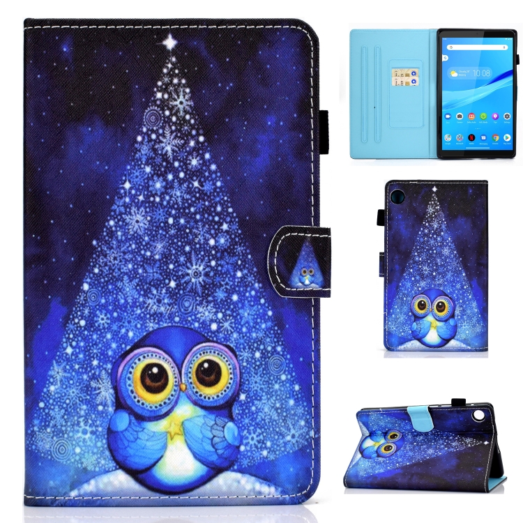 

For Lenovo Tab M10 Plus 10.6 3rd Gen 2022 Colored Drawing Stitching Smart Leather Tablet Case(Night Sky Owl)