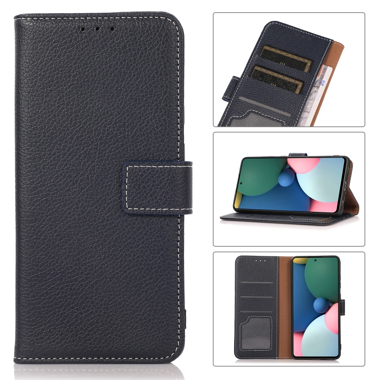 

For Motorola Moto G42 4G Litchi Texture Leather Phone Case(Dark Blue)
