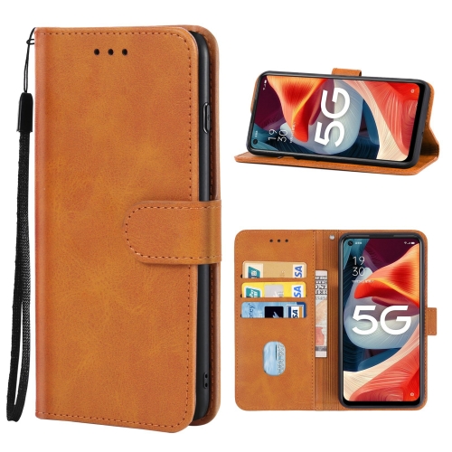 

For OPPO A53 5G Leather Phone Case(Brown)