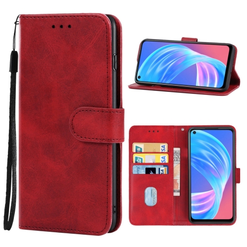 

For OPPO A72 5G Leather Phone Case(Red)