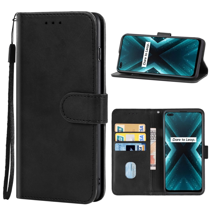 

For OPPO Realme X3 Leather Phone Case(Black)