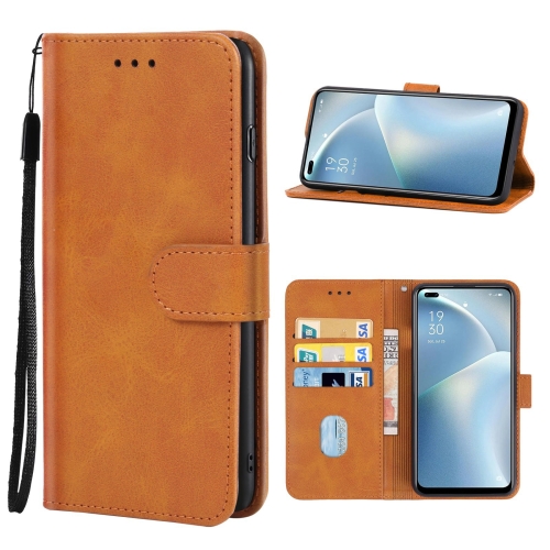 

For OPPO Reno4 Lite Leather Phone Case(Brown)