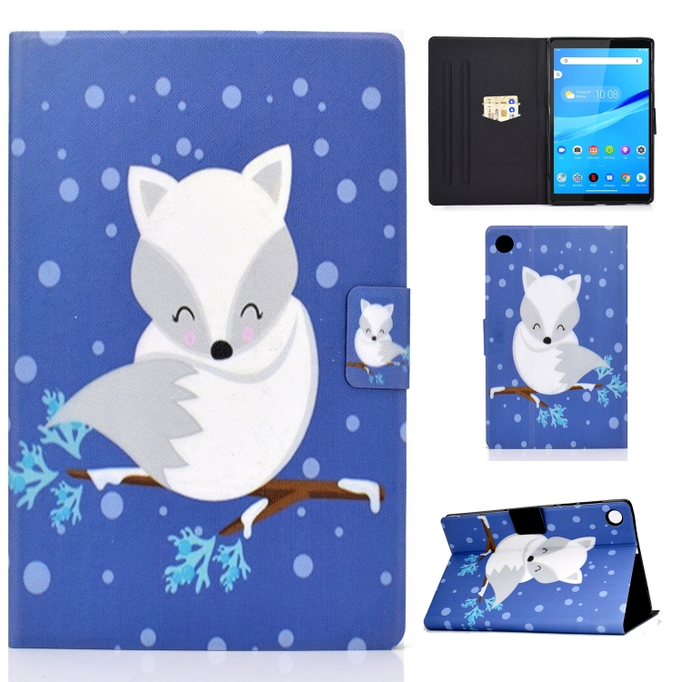 

For Lenovo Tab M10 3rd Gen Colored Drawing Smart Leather Tablet Case(Arctic Fox)