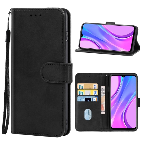 

For Xiaomi Redmi 9 Prime Leather Phone Case(Black)