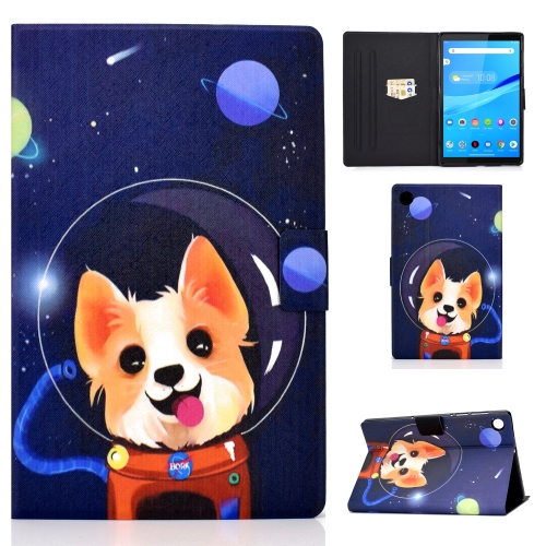 

For Lenovo Tab M10 3rd Gen Colored Drawing Smart Leather Tablet Case(Space Dog)