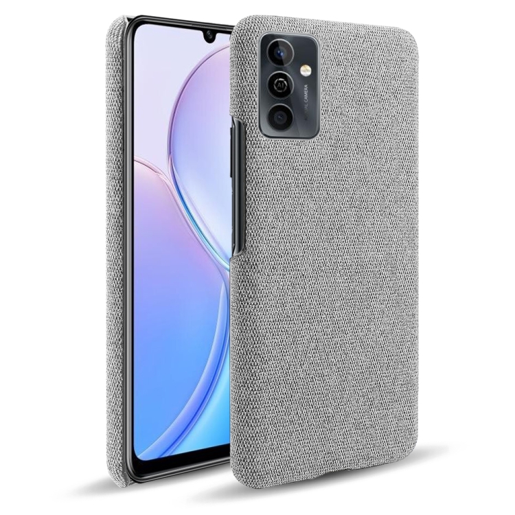 

For Huawei Maimang 11 Cloth Coated Hard Plastic Phone Case(Light Grey)