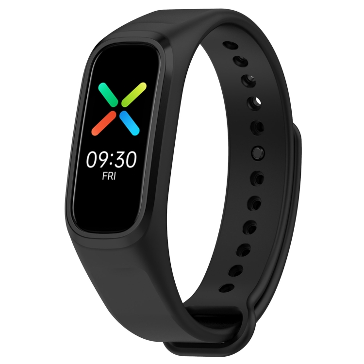 

For OPPO Band Vitality Edition Waterproof Sweatproof Solid Color Watch Band(Black)