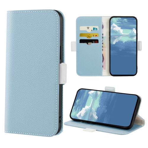 

For OPPO Find X5 Candy Color Litchi Texture Leather Phone Case(Light Blue)