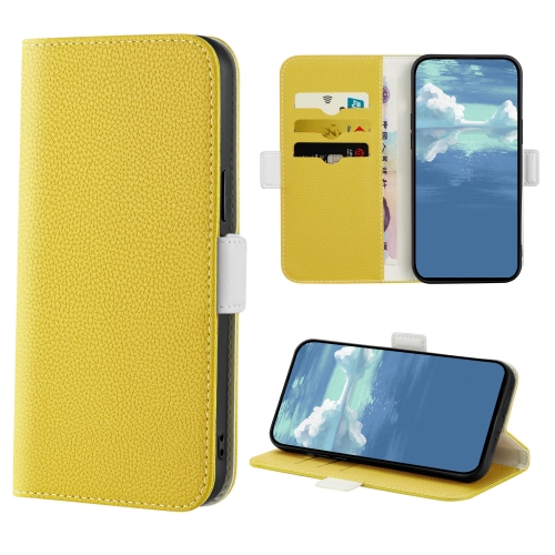 

For OPPO Find X5 Candy Color Litchi Texture Leather Phone Case(Yellow)