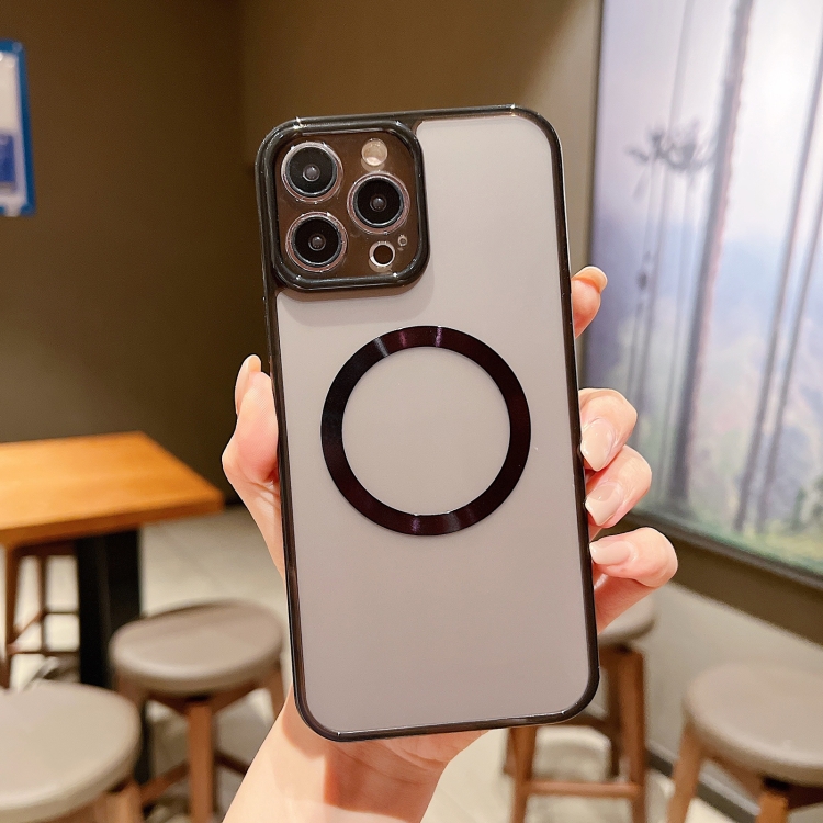 

Frosted PC Magsafe Phone Case For iPhone 11 Pro(Transparent Black)