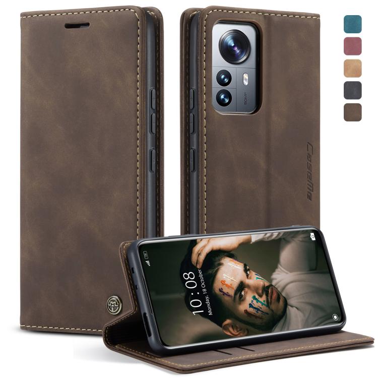 

For Xiaomi 12 Pro CaseMe 013 Multifunctional Horizontal Flip Leather Phone Case(Coffee)