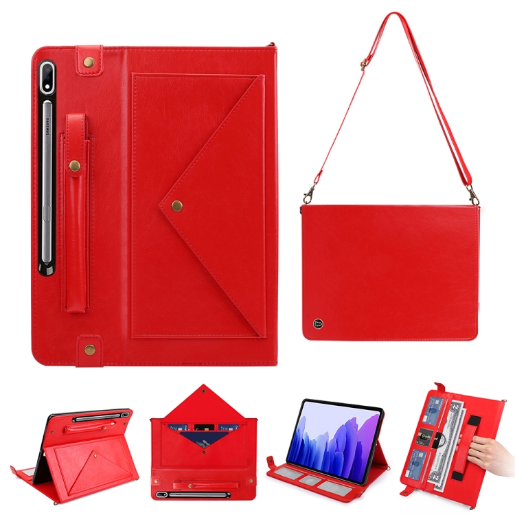 

For Samsung Galaxy Tab S8 Envelope Solid Color Leather Tablet Case(Red)