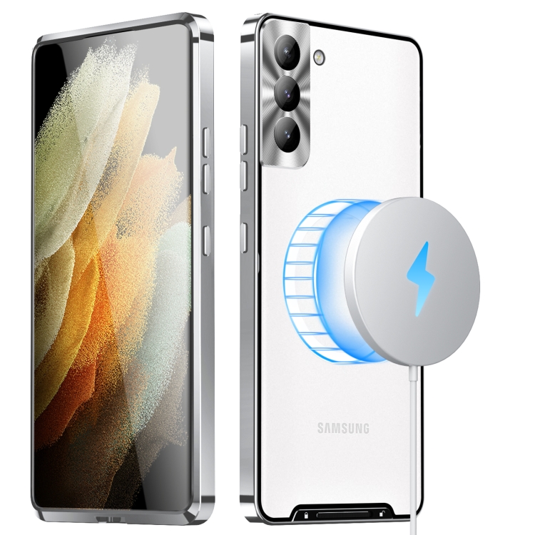 

For Samsung Galaxy S22+ Frosted Metal Phone Case(Silver)